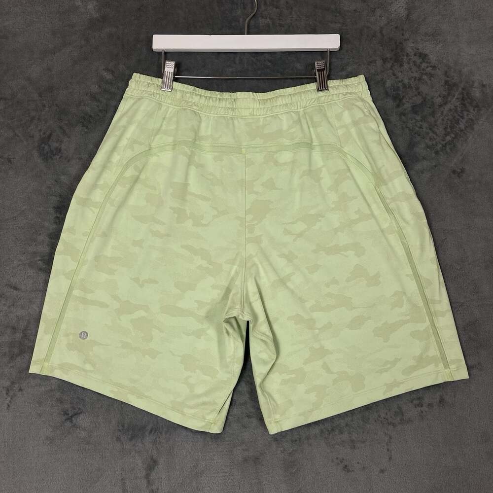 LULULEMON Mens Pace Breaker Short 9" Lined Variegated Mesh Camo Green Size Large